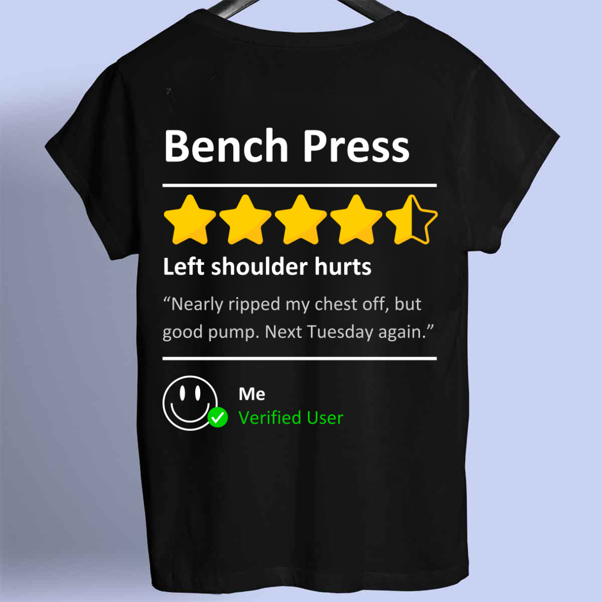 Bench Press Review - Premium Shirt Unisex Frontprint