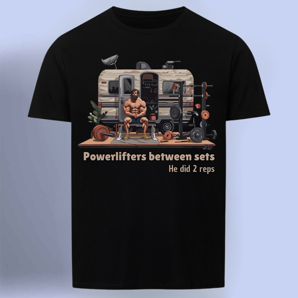 Powerlifter - Premium Shirt Unisex Frontprint