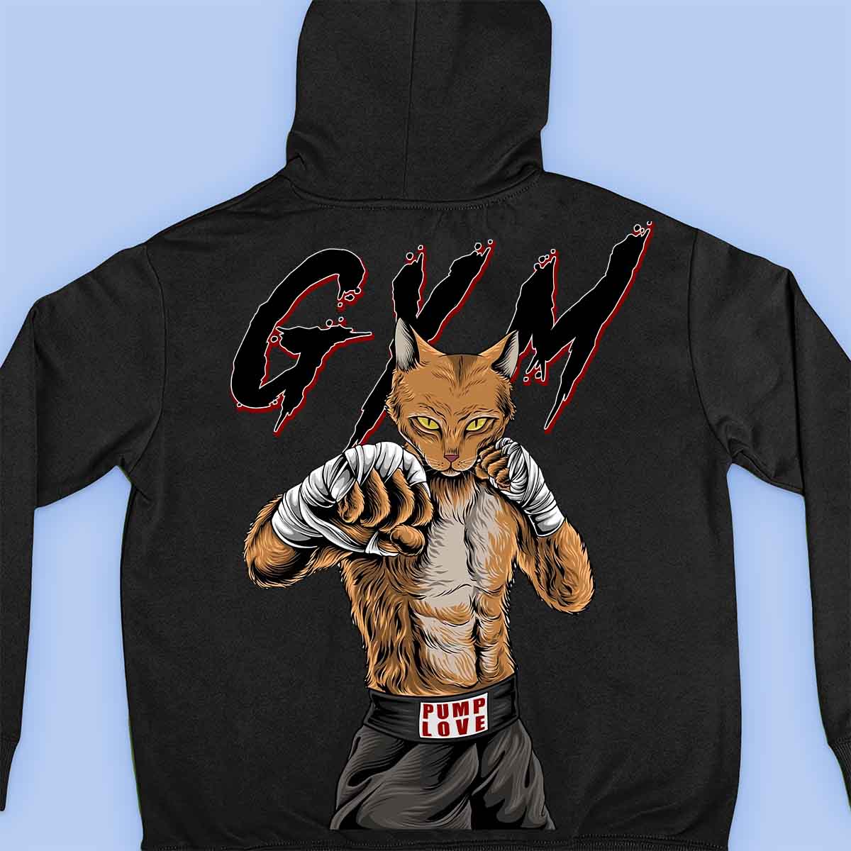 Gym Cat - Premium Hoodie Unisex Backprint