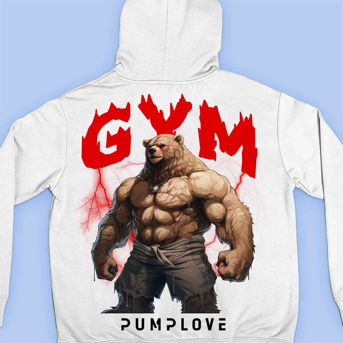 Gym Bear - Premium Hoodie Unisex Backprint