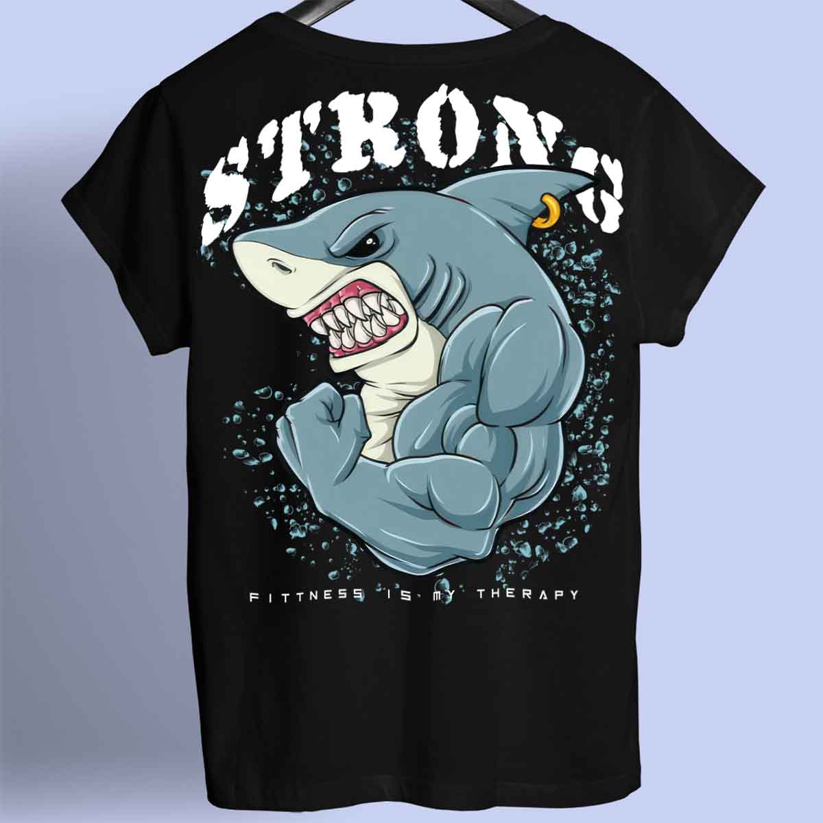 Strong Shark - Premium T-Shirt Unisex Backprint