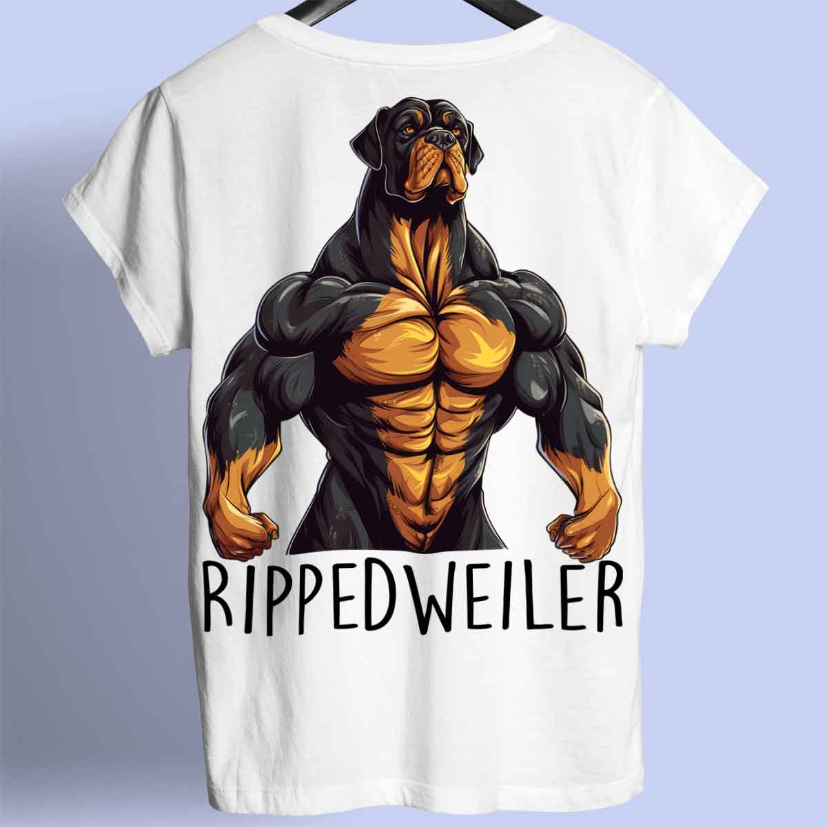 Rippedweiler - Premium T-Shirt Unisex Backprint