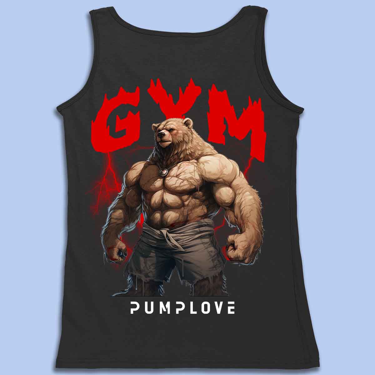 Gym Bear - Premium Tanktop Unisex Backprint